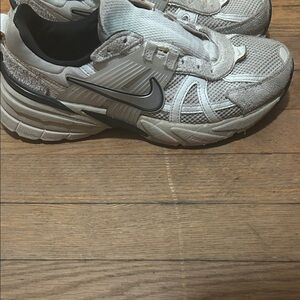 Nike Cream and Black Athletic Shoes